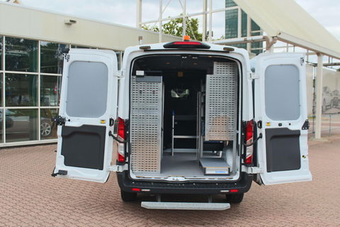 Ford Transit 350 2.0 TDCI L2H2 Trend SORTIMO, Navigatie, Camera, Flits verlichting, Powerstation 3500W, Standkachel motor en interieur
