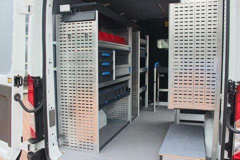 Ford Transit 350 2.0 TDCI L2H2 Trend SORTIMO, Navigatie, Camera, Flits verlichting, Powerstation 3500W, Standkachel motor en interieur