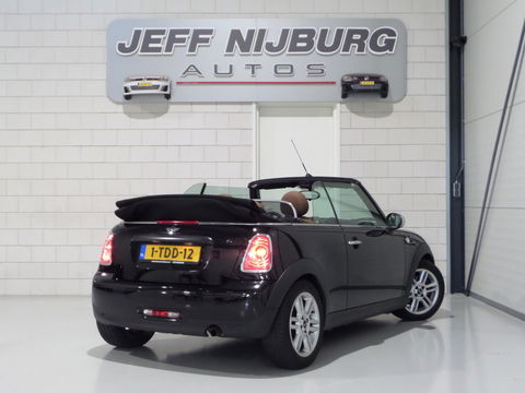 MINI Cabrio 1.6 One "Origineel NL!" Cognac-Leer Bluetooth Navigatie Stoelverwarming Cruise-control in ZEER nette staat !