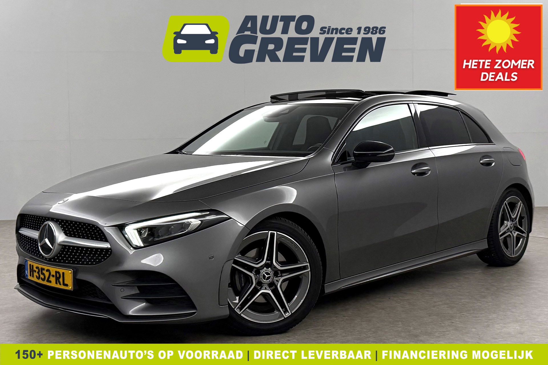 Mercedes-Benz A-Klasse 180 AMG Night Pakket Pano Multibeam LED Sfeerverl. Virtual Burmester Memory Seat Camera Cruise Clima 18"LMV Navi PDC