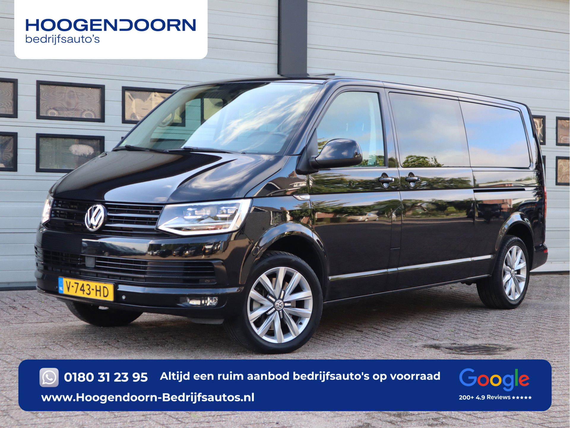 Volkswagen Transporter 2.0 TDI 150kw L2 Lang DC Highline - Led - 2 x Schuifdr. - Leder