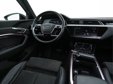 Audi e-tron Sportback 50 Quattro S-line Edition 71 kWh [ 3-Fase ] { SOH-100%} (INCL-BTW) *PANO | LEATHER-FABRIC | FULL-LED | ADAPTIVE-CRUISE | MEMORY-PACK | AIR-SUSPENSION | DIGI-COCKPIT | HEATED-SPORTSEATS | NAVI-FULLMAP | ECC | PDC | CRUISE | 20''ALU*