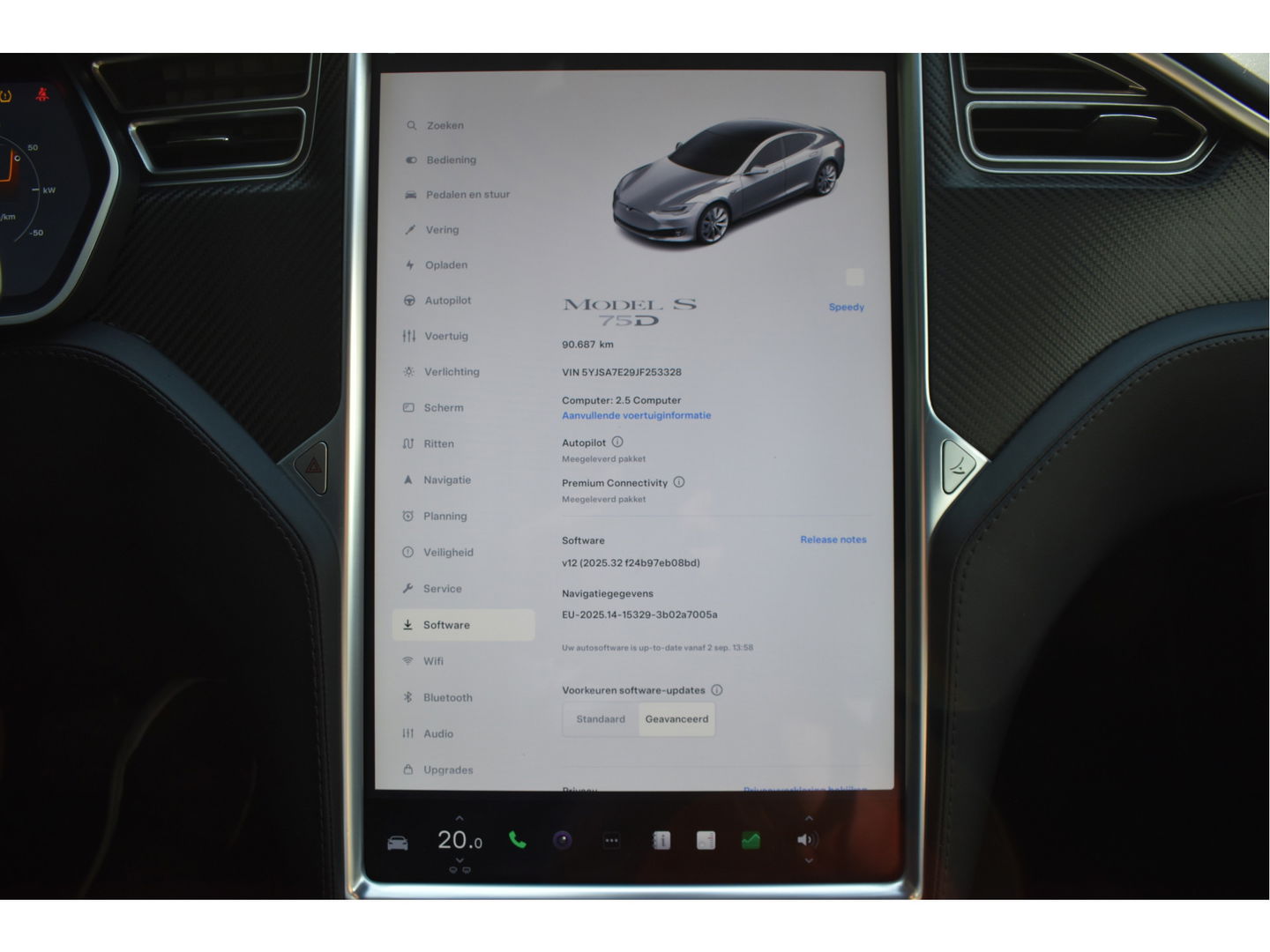 Tesla Model S 75D incl. BTW 334 PK | 4x4 | NL- AUTO | Autopilot | Panoramadak | Luchtvering | Carplay | Camera | 21' inch | Dodehoek detectie | Voorstoelen verwarmd