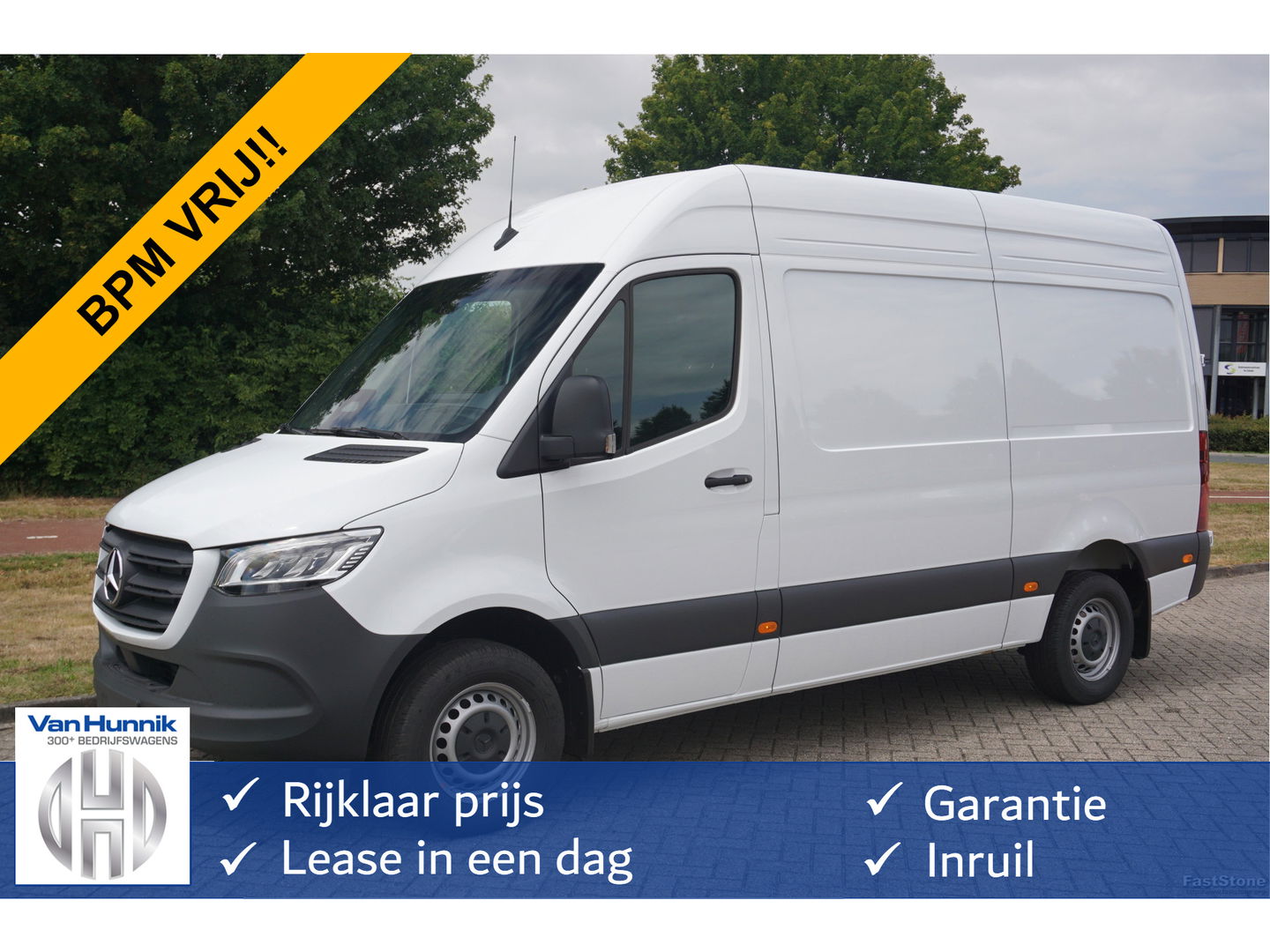 Mercedes-Benz Sprinter 317CDI Pro L2H2 BPM VRIJ!! 10.25" Mbux Cam, Gev. Stoel, 3.5T Trekgewicht, LED!! NR. A395*