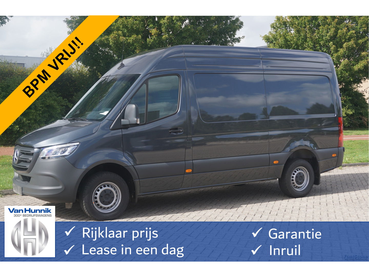 Mercedes-Benz Sprinter 317CDI Pro L2H2 BPM VRIJ!! 10.25" Mbux Cam, Gev. Stoel, 3.5T Trekgewicht, LED!! NR. A528*
