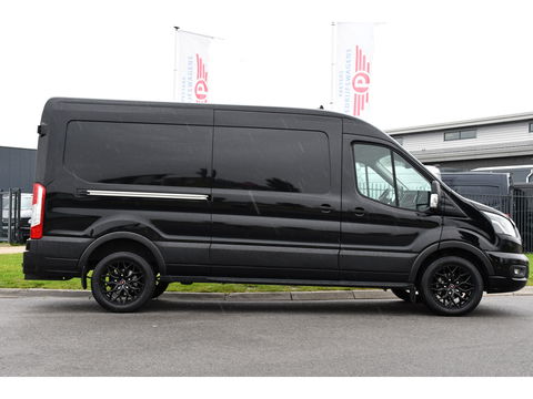 Ford Transit 350 2.0 TDCI L3H2 Black Edition Camera, Cruise, Carplay, 185pk, Xenon, Multimedia, Automaat, Trekhaak, Sensoren, Uniek!