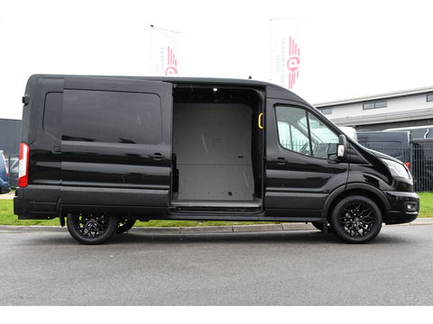 Ford Transit 350 2.0 TDCI L3H2 Black Edition Camera, Cruise, Carplay, 185pk, Xenon, Multimedia, Automaat, Trekhaak, Sensoren, Uniek!