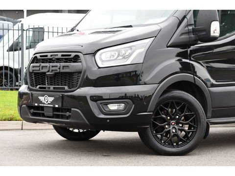 Ford Transit 350 2.0 TDCI L3H2 Black Edition Camera, Cruise, Carplay, 185pk, Xenon, Multimedia, Automaat, Trekhaak, Sensoren, Uniek!
