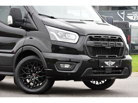 Ford Transit 350 2.0 TDCI L3H2 Black Edition Camera, Cruise, Carplay, 185pk, Xenon, Multimedia, Automaat, Trekhaak, Sensoren, Uniek!