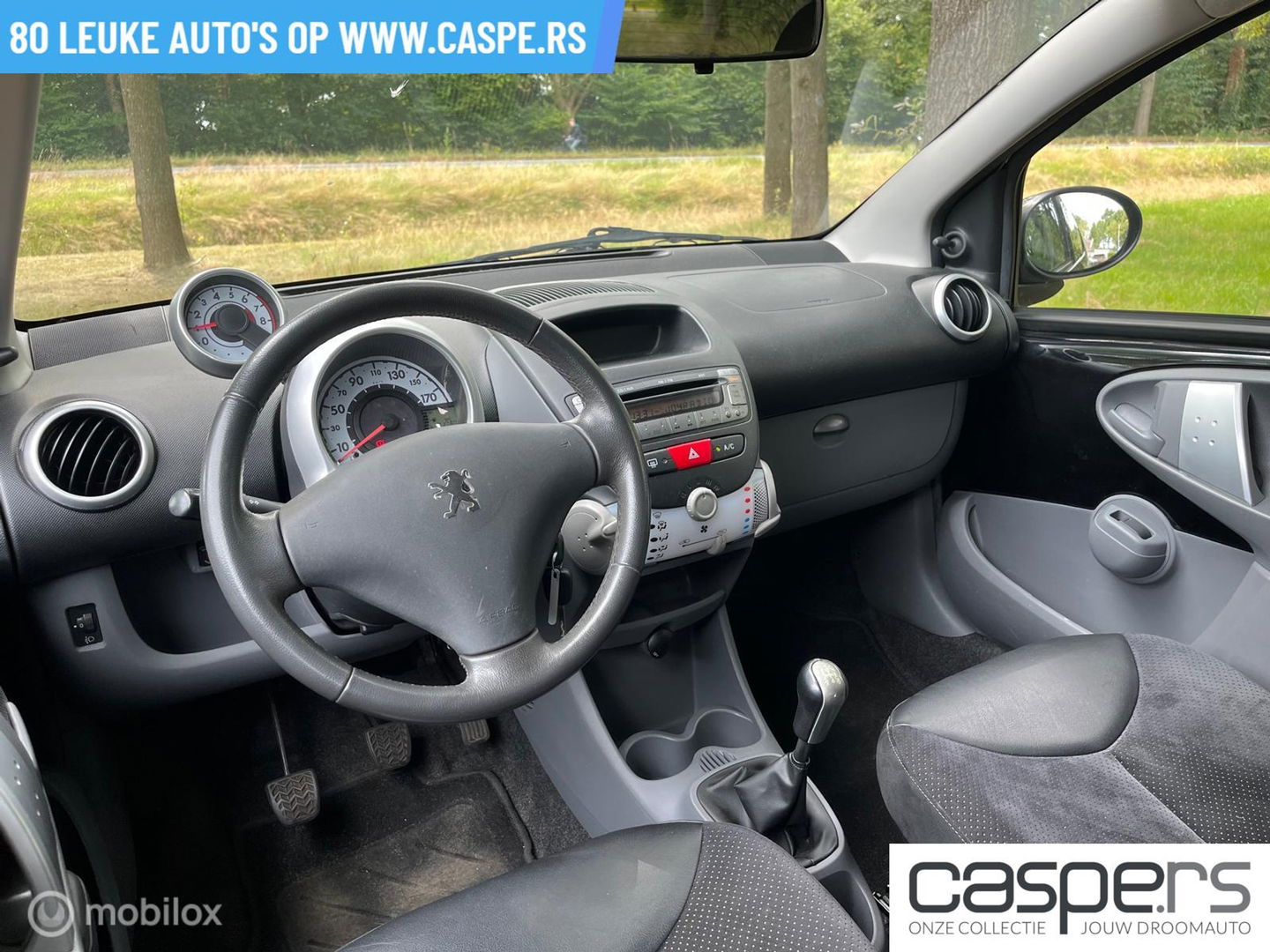 Peugeot 107 1.0-12V Black & Silver - AIRCO - 5D - APK 09/26
