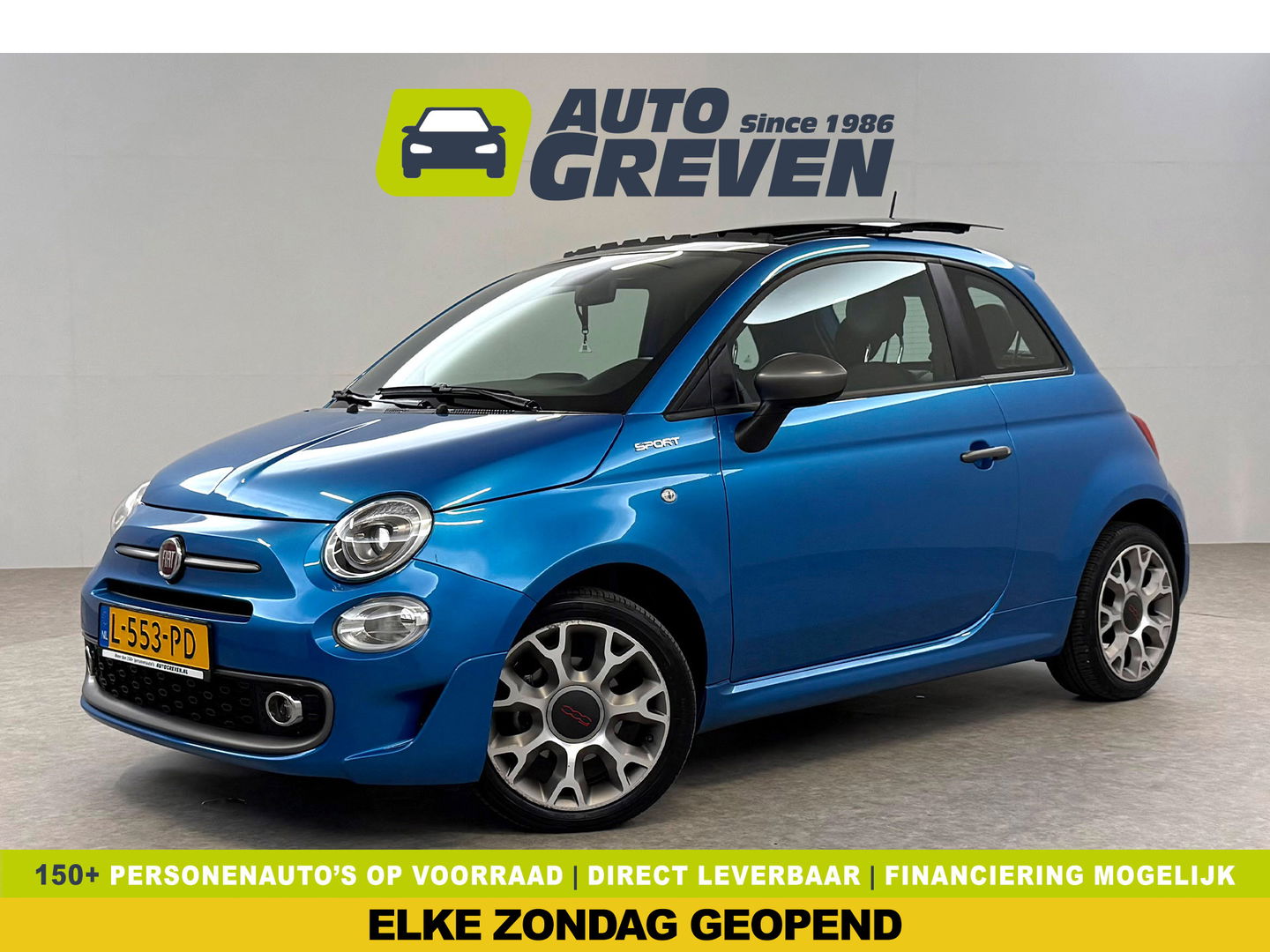 Fiat 500 1.0 Hybrid Sport | Pano | Navigatie | LED | Carplay | Cruise | Parkeersens. l NAP