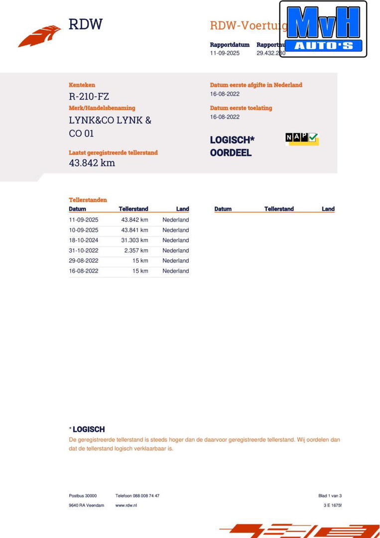 Lynk & Co 01 1.5 Plug-in Hybride|LEER|262PK|360°CAM|PANO|NAP