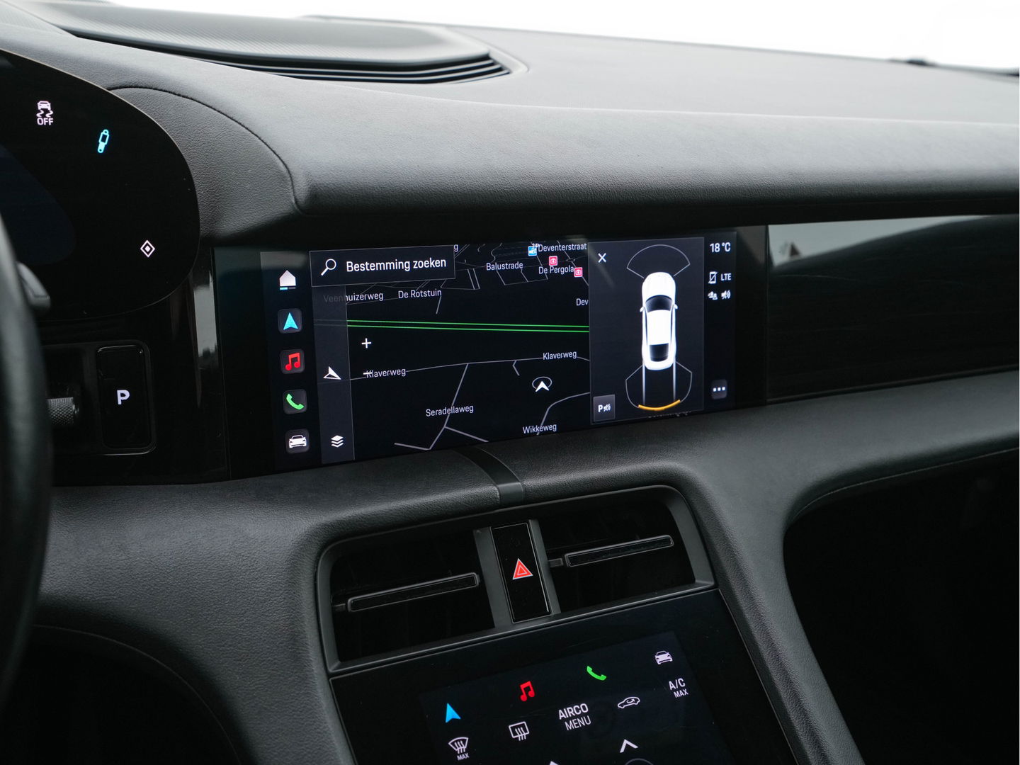 Porsche Taycan 79 kWh [3-Fase] {SOH-100%} (INCL-BTW) *LUXURY-LEATHER | FULL-LED | DIGI-COCKPIT | NAVI-FULLMAP | SPORTSEATS | ECC | CARPLAY | PDC | CRUISE | DAB | 19''ALU*
