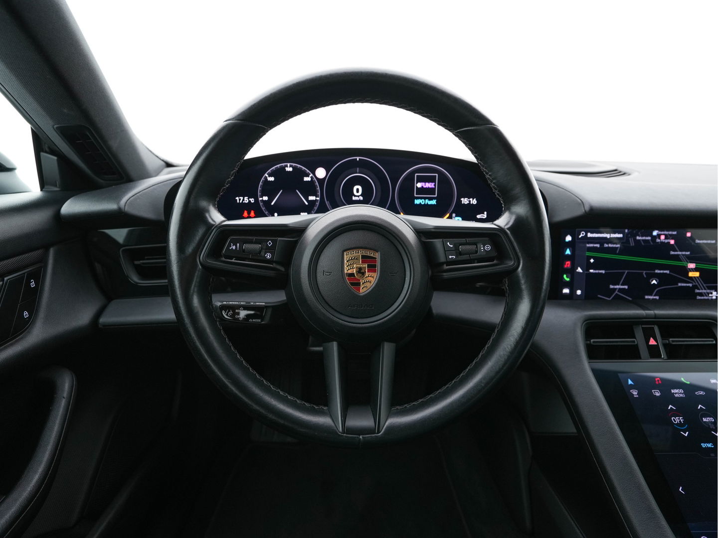 Porsche Taycan 79 kWh [3-Fase] {SOH-100%} (INCL-BTW) *LUXURY-LEATHER | FULL-LED | DIGI-COCKPIT | NAVI-FULLMAP | SPORTSEATS | ECC | CARPLAY | PDC | CRUISE | DAB | 19''ALU*