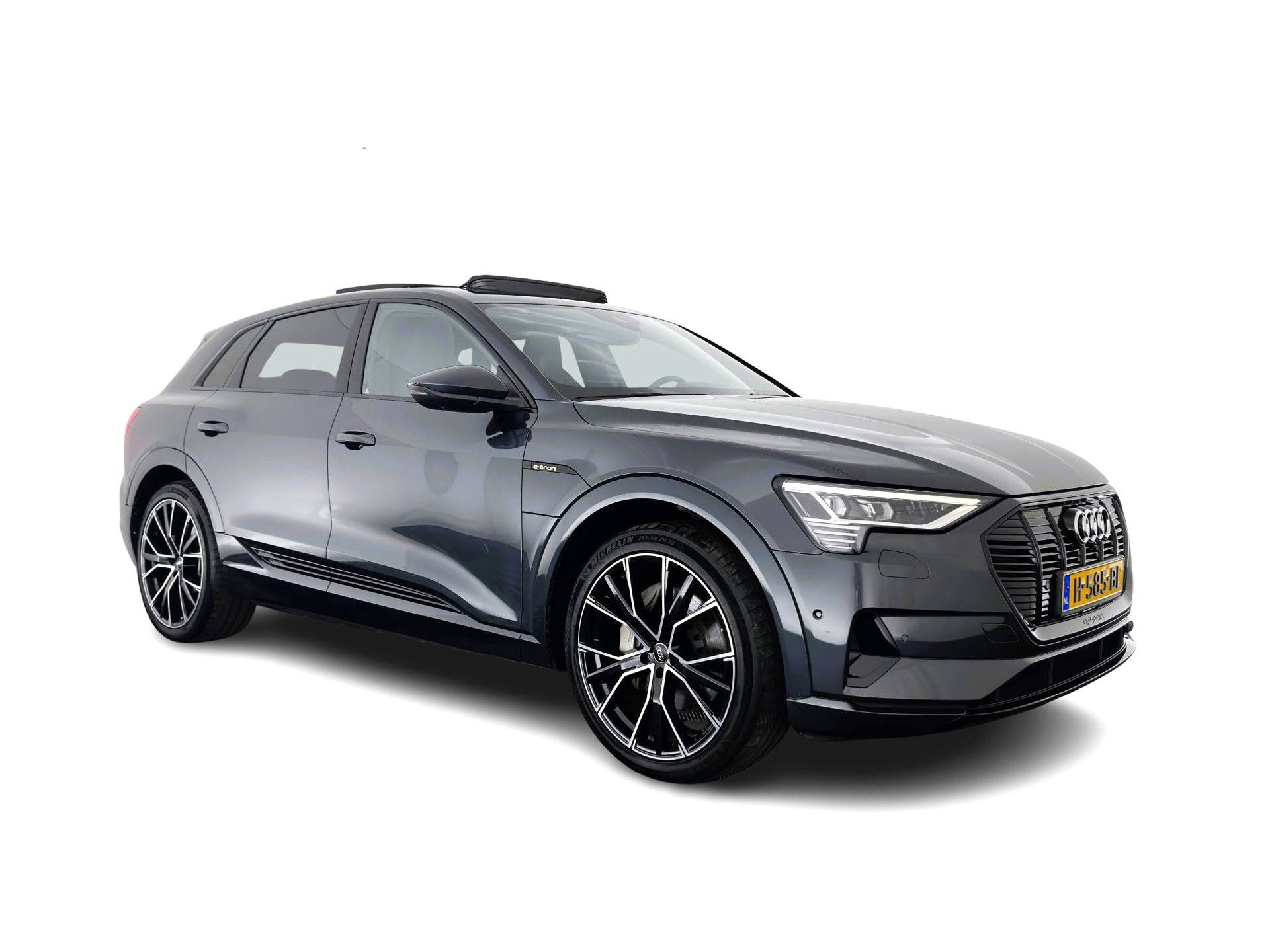 Audi e-tron 55 quattro advanced 95 kWh [3-Fase] {SOH-92%} *PANO | LUXURY-LEATHER | FULL-LED | BANG&OLUFSEN | ADAPTIVE-CRUISE | MEMORY-PACK | BLIND-SPOT | TOP-VIEW | SPORT/HEATED-SEATS | KEYLESS | DAB+ | ECC | PDC | 22''ALU*