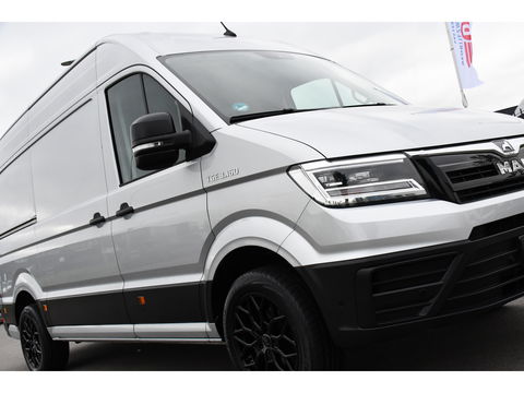MAN TGE 35 2.0 L3H3 PB Edition Lucht geremd! Camera, 3500kg Trekhaak, Cruise, Carplay, LED, 165pk, Automaat, Multimedia, Uniek! lucht opbouw, markt, zwaar, luchhtrem, veldhuizen
