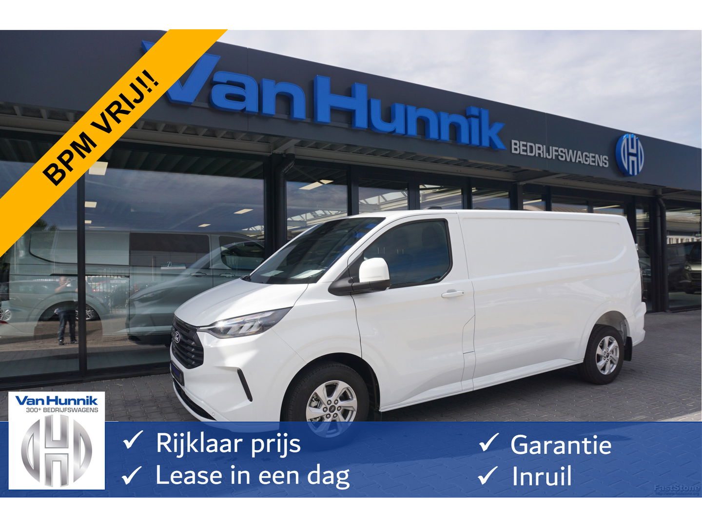 Ford Transit Custom 300L 136PK Limited AUT BPM VRIJ!! Navi, Cam, Adap. Cruise, 16" LM, Trekhaak!! NR. A71