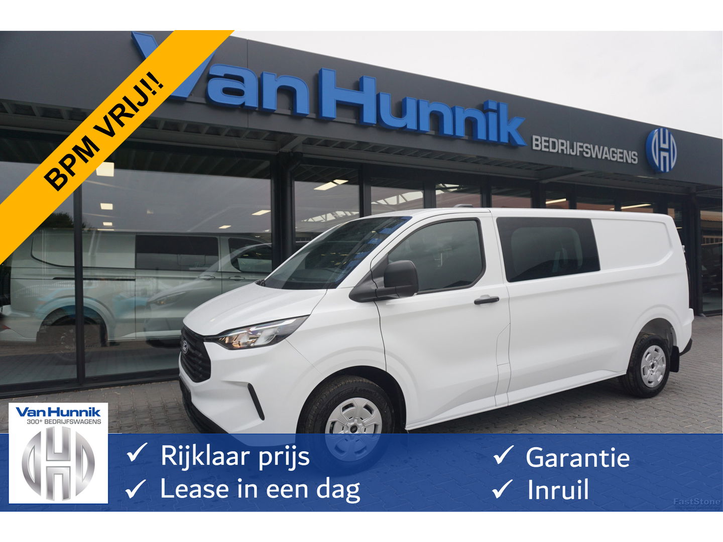 Ford Transit Custom 320L 136PK Trend DC AUT BPM VRIJ!! 13" Sync4 Navi, ACC, Camera!! NR. A299