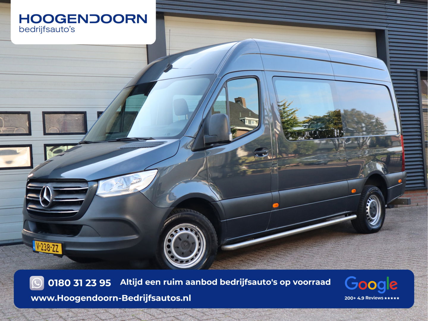 Mercedes-Benz Sprinter 314 CDI Euro 6 Automaat DC 6 Pers. - L2H2 - Trekhaak 3,5t KG - Cruise