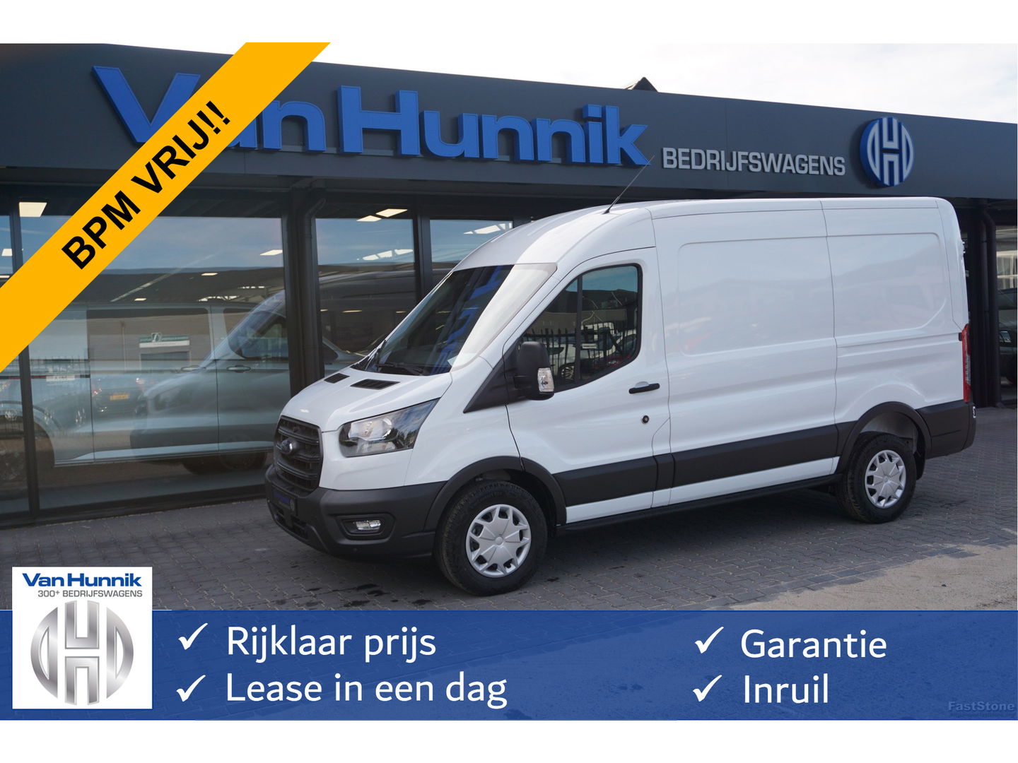 Ford Transit 350M 105PK L2H2 BPM VRIJ!! 12" Sync 4 Apple CP/Android A. Camera, Trekhaak!! NR. A19