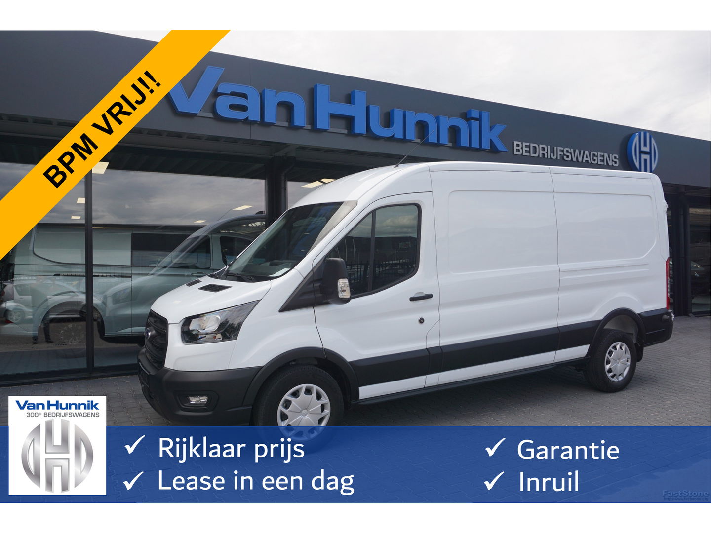 Ford Transit 350L 105PK L3H2 BPM VRIJ!! 12" Sync 4 Navi, ACC, 360° Cam, 270° Deur!! NR. A15