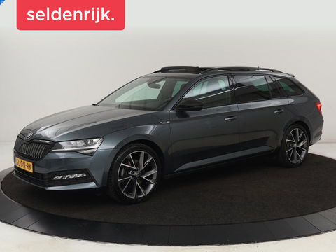 Škoda Superb 1.4 TSI iV Sportline | Panoramadak | Stoelverwarming | Adaptive cruise | Alcantara | Sfeerverlichting | Camera | Virtual Cockpit | 19'' | Matrix LED | PHEV | Plug In