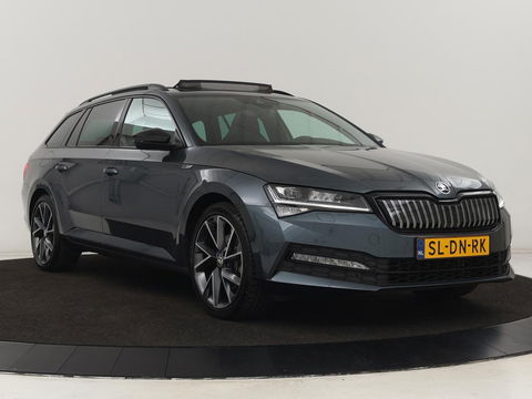 Škoda Superb 1.4 TSI iV Sportline | Panoramadak | Stoelverwarming | Adaptive cruise | Alcantara | Sfeerverlichting | Camera | Virtual Cockpit | 19'' | Matrix LED | PHEV | Plug In