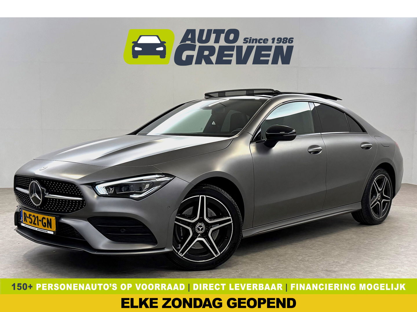Mercedes-Benz CLA-Klasse 250 e AMG Limited Designo Matt | Pano | Sfeerverl. | Virtual | Camera | Multibeam | Cruise | Parkeersens. | Dodehoek