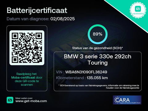BMW 3 Serie Touring 330e Bus. Ed Plus M-Sport|SOH89%|Pano|Laser|HUD|Leer|Hifi|Trekhaak|Dravit grey