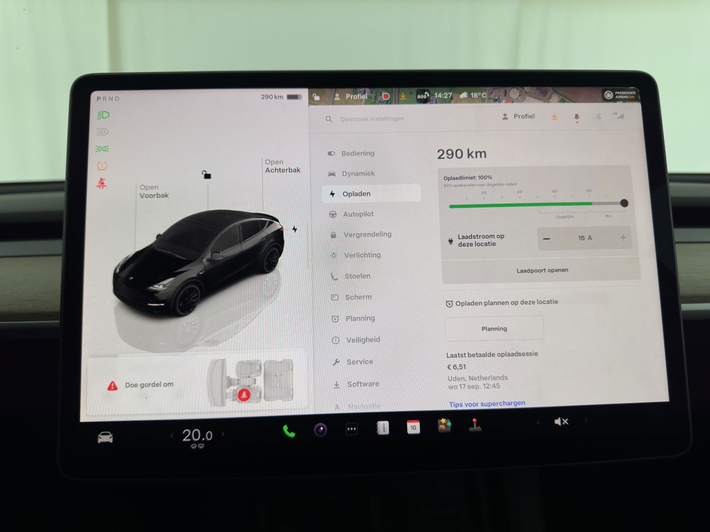 Tesla Model Y Performance AWD 75 kWh {SOH-84%} [ 3-Fase ] (INCL-BTW) Aut. *PANO | AUTO-PILOT | LUXURY-LEATHER | TOP-VIEW | NAVI-FULLMAP | MATRIX-LED | DIGI-COCKPIT | KEYLESS | CAMERA | DAB+ | HEATED-COMFORTSEATS | PRIVACY-GLASS | 21''ALU*