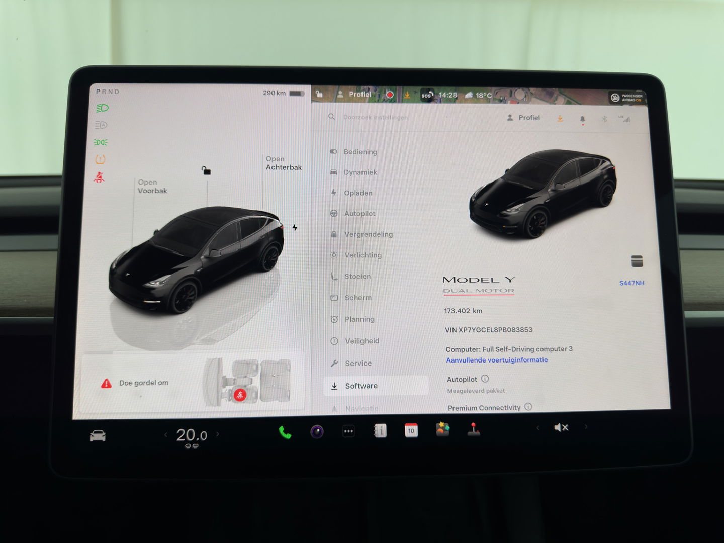 Tesla Model Y Performance AWD 75 kWh {SOH-84%} [ 3-Fase ] (INCL-BTW) Aut. *PANO | AUTO-PILOT | LUXURY-LEATHER | TOP-VIEW | NAVI-FULLMAP | MATRIX-LED | DIGI-COCKPIT | KEYLESS | CAMERA | DAB+ | HEATED-COMFORTSEATS | PRIVACY-GLASS | 21''ALU*
