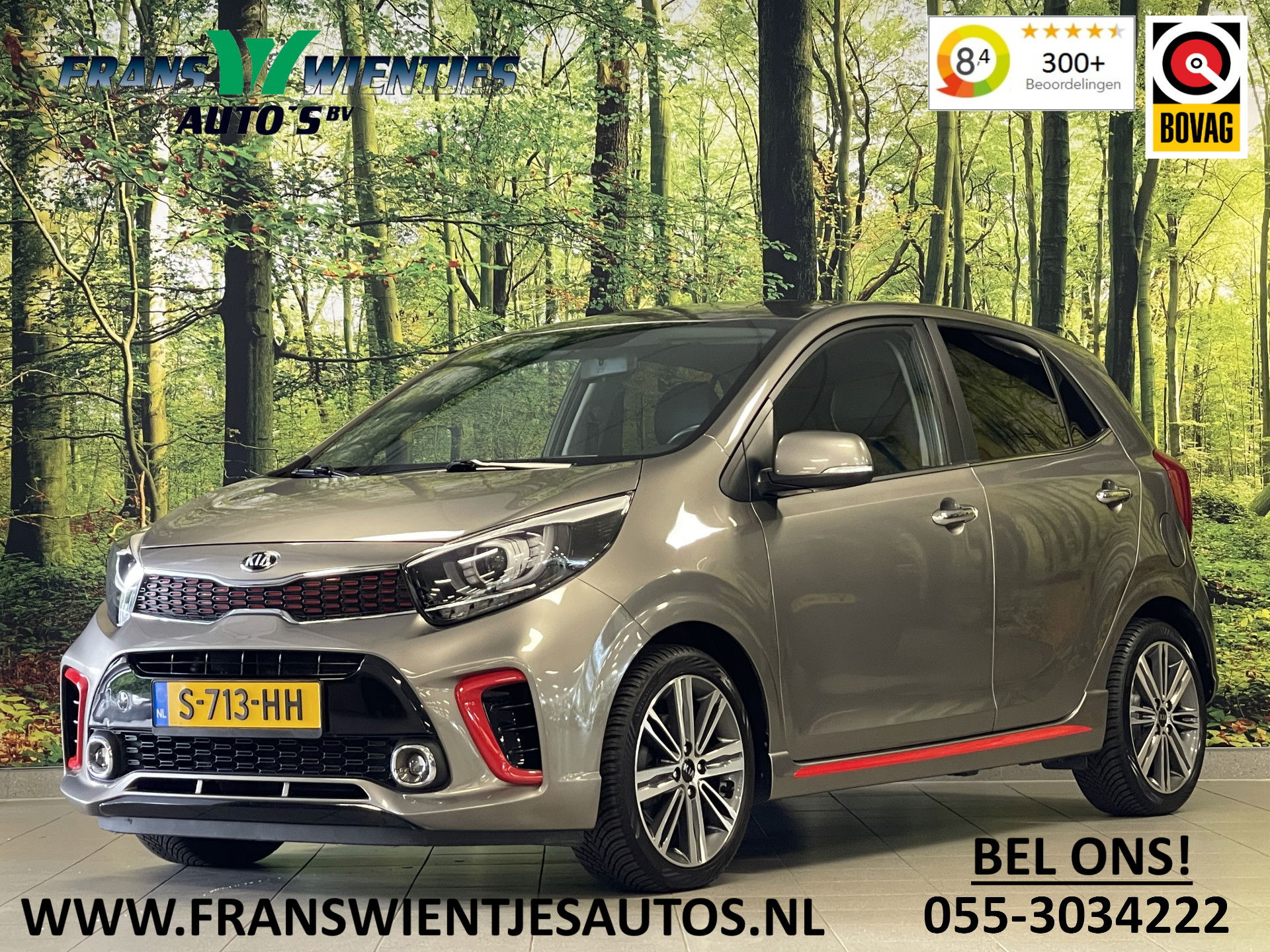 Kia Picanto 1.2 CVVT GT-Line | Achteruitrijcamera | Airconditioning | Navigatie | Apple Carplay | Android Auto | Lichtmetaal 16" | Isofix |