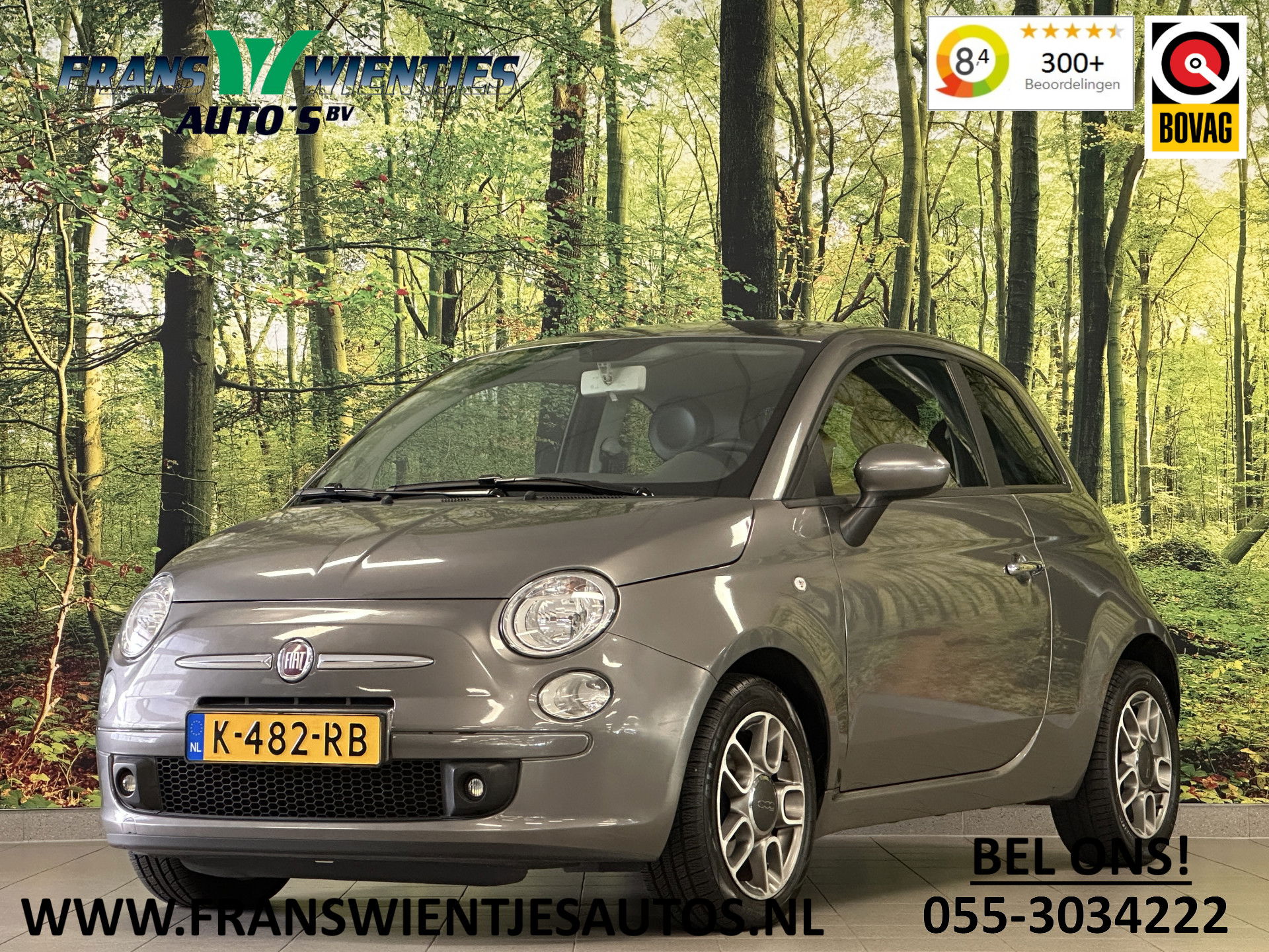 Fiat 500 1.2 Pop | 4 cilinder | Airconditioning | Radio/cd-speler | Blue&Me | Lichtmetaal 15" | Elektrische Ramen | AUX | Centrale Vergrendeling Met Afstandsbediening |
