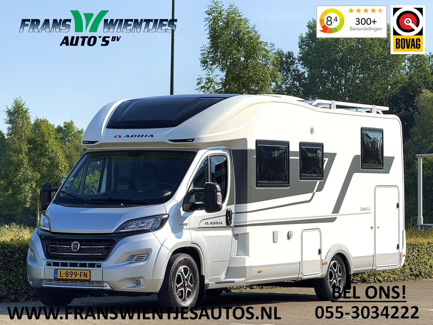 Adria CORAL 670 SL Plus | Automaat! | Euro 6! | Cruise control | Lengte bedden | Origineel Nederlands | Dak airco | Zonnepaneel | Nieuwstaat | Camera | Truma |