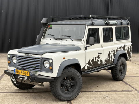 Land Rover Defender 2.5 TD5 110 SAFARI | OMKEUREN 2PERS GRIJS KENTEKEN MOGELIJK | LIER | LUXE STOEL | SNORKEL | DAKTENT FEMKES | RVS UITLAAT | Youngtimer