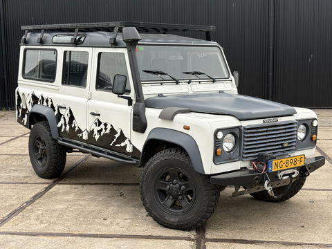 Land Rover Defender 2.5 TD5 110 SAFARI | OMKEUREN 2PERS GRIJS KENTEKEN MOGELIJK | LIER | LUXE STOEL | SNORKEL | DAKTENT FEMKES | RVS UITLAAT | Youngtimer