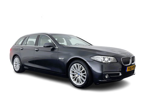 BMW 5 Serie Touring 525d Luxury Edition Aut. *LUXURY-LEATHER | XENON | DIGI-COCKPIT | MEMORY-PACK | HEATED-COMFORTSEATS | NAVI-FULLMAP | ECC | PDC | CRUISE | 17''ALU | TOWBAR*
