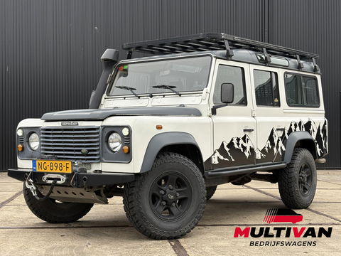 Land Rover Defender 2.5 TD5 110 SAFARI | OMKEUREN 2PERS GRIJS KENTEKEN MOGELIJK | LIER | LUXE STOEL | SNORKEL | DAKTENT FEMKES | RVS UITLAAT | Youngtimer