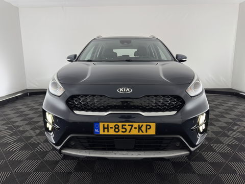 Kia Niro 1.6 GDi Hybrid DynamicLine (INCL-BTW) Aut. *ADAPTIVE-CRUISE | LEATHER-FABRIC | NAVI-FULLMAP | HEATED-COMFORTSEATS | CAMERA | DAB+ | KEYLESS | ECC | DIGI-COCKPIT | SHIFT-PADDLES | LANE-ASSIST | PDC | TOWBAR | 16''ALU*