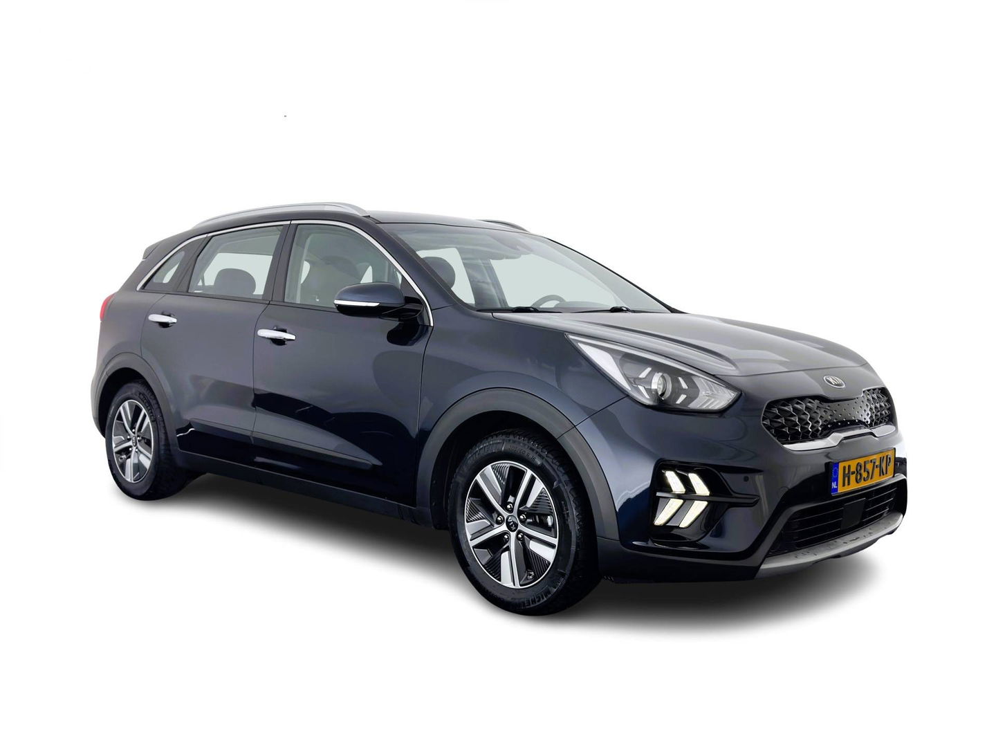 Kia Niro 1.6 GDi Hybrid DynamicLine (INCL-BTW) Aut. *ADAPTIVE-CRUISE | LEATHER-FABRIC | NAVI-FULLMAP | HEATED-COMFORTSEATS | CAMERA | DAB+ | KEYLESS | ECC | DIGI-COCKPIT | SHIFT-PADDLES | LANE-ASSIST | PDC | TOWBAR | 16''ALU*