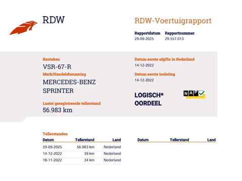 Mercedes-Benz Sprinter 515 CDI Automaat Euro 6 Bakwagen Laadklep - MBUX - Camera