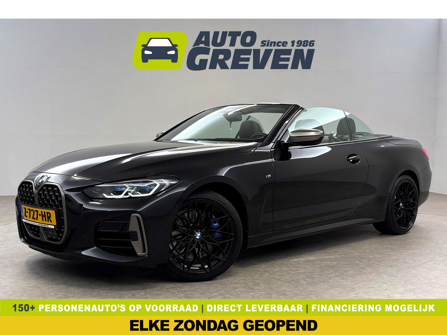 BMW 4 Serie M440i xDrive 374PK M-pakket High Executive | Cabrio | BMW Laser | Memory | Curved Display | H/K | HuD | Sfeer | 360°