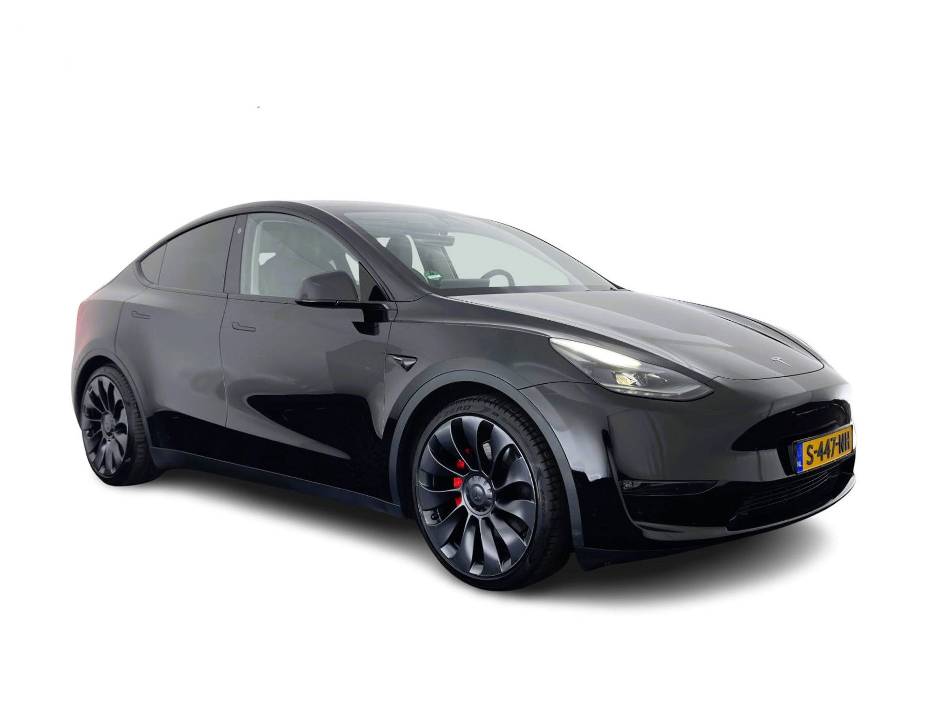 Tesla Model Y Performance AWD 75 kWh {SOH-84%} [ 3-Fase ] (INCL-BTW) Aut. *PANO | AUTO-PILOT | LUXURY-LEATHER | TOP-VIEW | NAVI-FULLMAP | MATRIX-LED | DIGI-COCKPIT | KEYLESS | CAMERA | DAB+ | HEATED-COMFORTSEATS | PRIVACY-GLASS | 21''ALU*