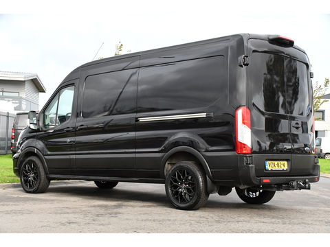 Ford Transit 350 2.0 TDCI L3H2 RWD Black Edition Adaptieve Cruise, Camera, 3500kg Trekhaak, 2 x Schuifdeur, Carplay, Xenon, 165pk, Automaat, Uniek!