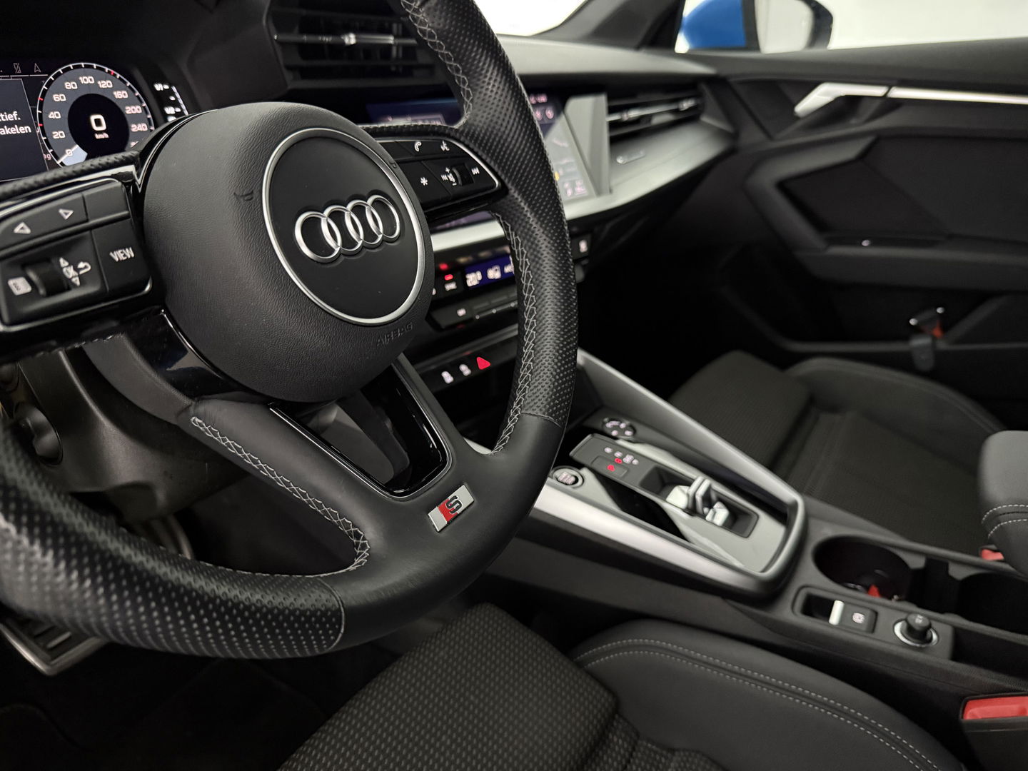 Audi A3 30 TFSI S-line Turbo Blue | Virtual | Carplay | Trekh. | Cruise | Navi | Parkeersens. | NAP