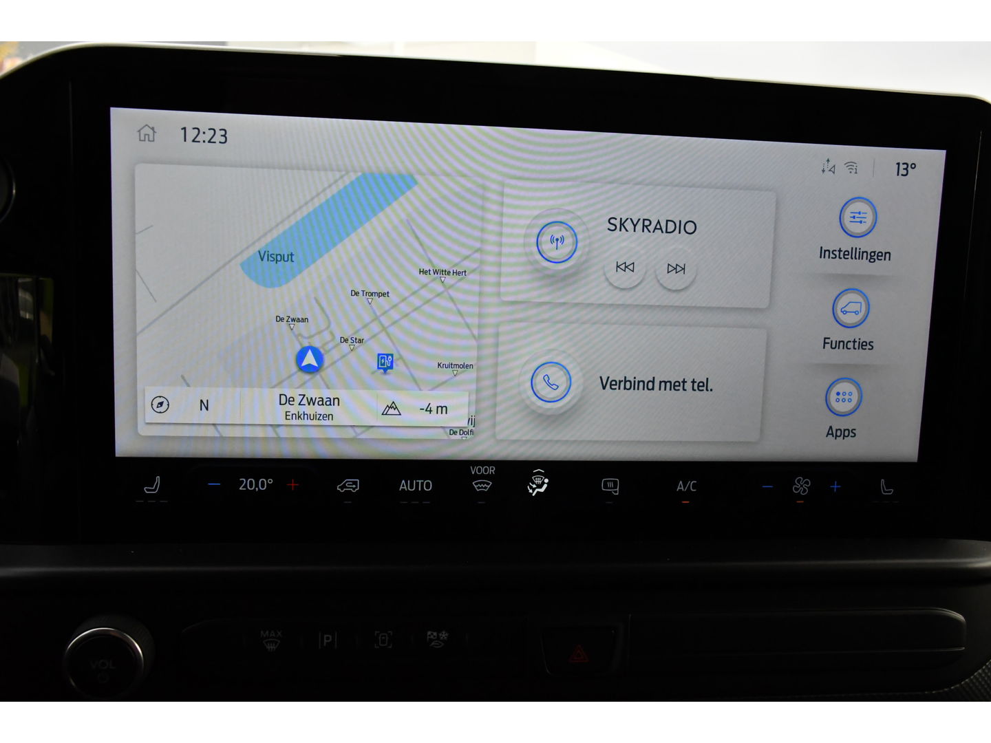 Ford E-Transit Cust. 340 L2H1 Limited 65 kWh DEMO, Virtual, Adaptieve Cruise, Camera, Carplay, Stoelverwarming, LED, 218pk, NAVI, Uniek!