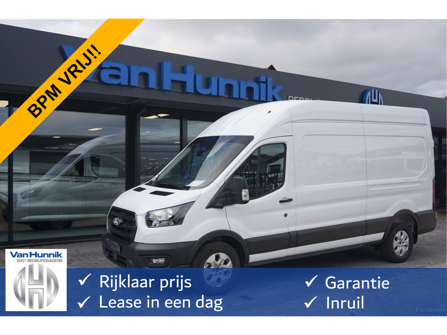 Ford Transit 350L 130PK L3H3 BPM VRIJ!! Navi, 360° Camera, Adap. Cruise, 270° Deur!! NR. A110