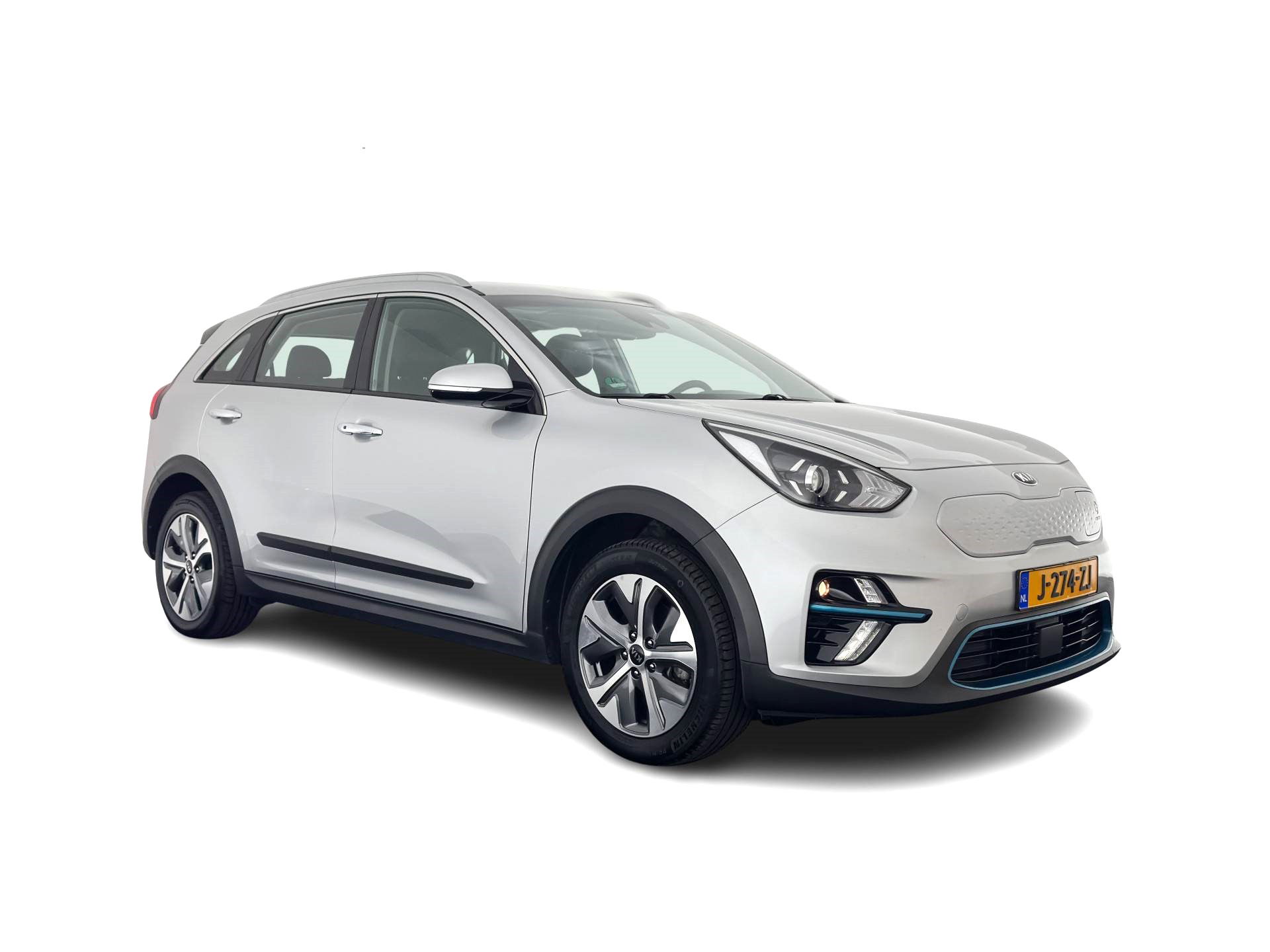 Kia e-Niro DynamicLine 64 kWh [ 3-Fase ] (INCL.BTW) Aut. *LEATHER-FABRIC | NAVI-FULLMAP | AMBIENT-LIGHT | DAB+ | ADAPTIVE-CRUISE | CAMERA | HEATED-COMFORTSEATS | KEYLESS | DIGI-COCKPIT | SHIFT-PADDLES | CARPLAY | 17"ALU*