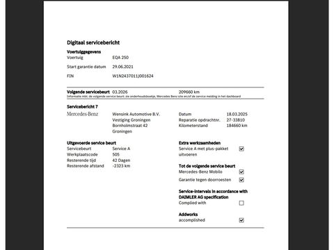 Mercedes-Benz EQA 250 Edition-1 Sport-Pack 67 kWh [ 3-Fase ] *PANO | HEAD-UP | DISTRONIC-PLUS | BURMESTER-AUDIO | WIDE-SCREEN-DIGI-COCKPIT | FULL-LED | FUFLL-LEATHER | MEMORY-PACK | TOP-VIEW | NAVI-FULLMAP | DAB+ | KEYLESS | HEATED-SPORTSEAT
