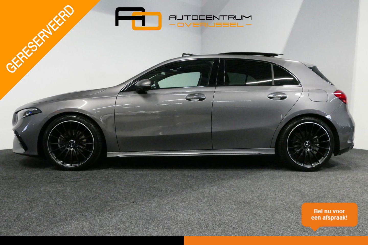 Mercedes-Benz A-Klasse 200 AMG Line / Facelift / A45 AMG Diffuser / Panamericana Grill / Panoramadak / Elektr. verstelbare voorstoelen + memory / Ambienteverlichting / Apple Carplay - Andriod Auto / Adaptief onderstel AMG / Head-up display / Rondomzicht camera / Multibeam LED /